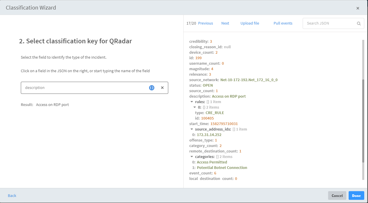 Set Classification Key