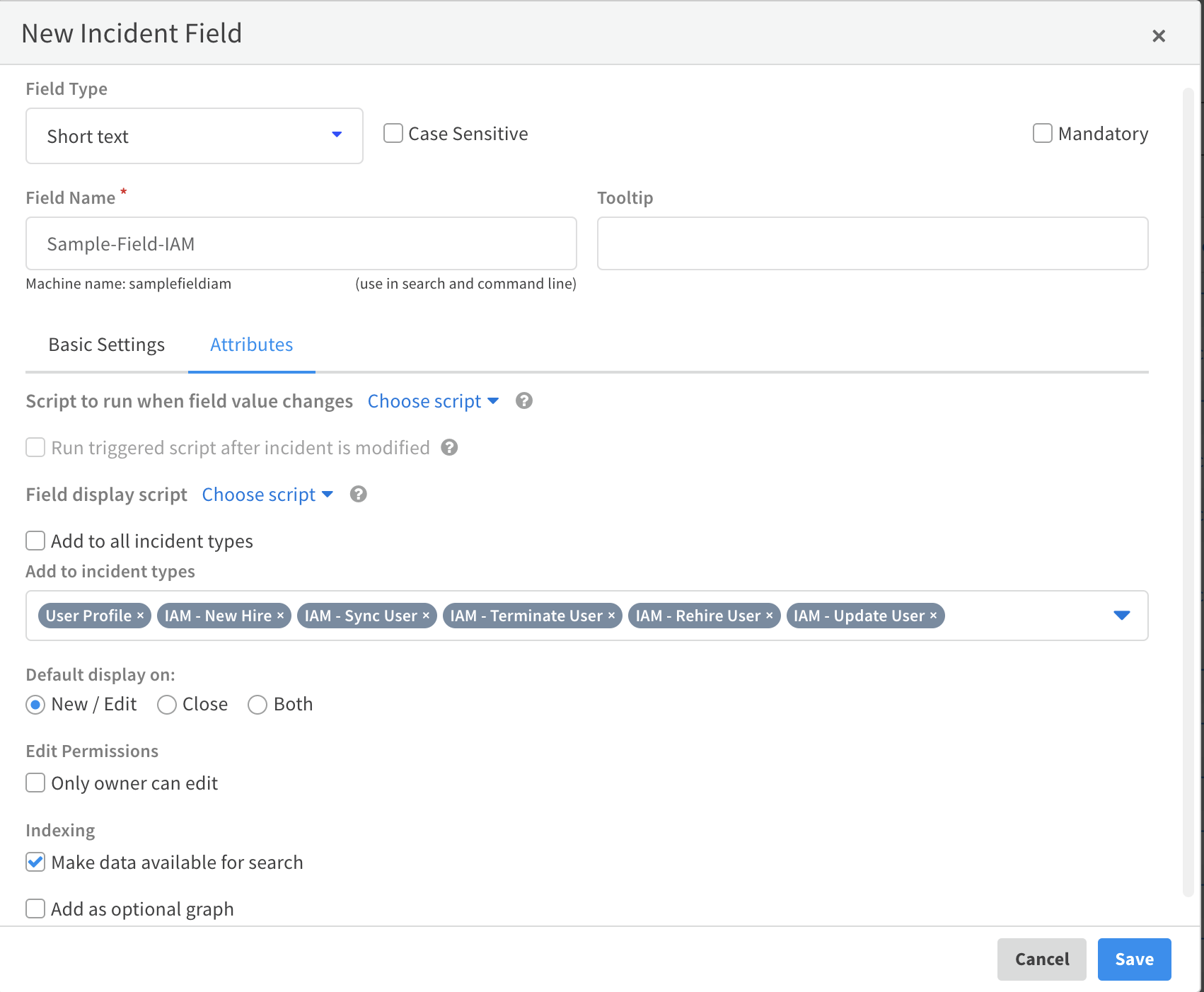 Create Incident Field
