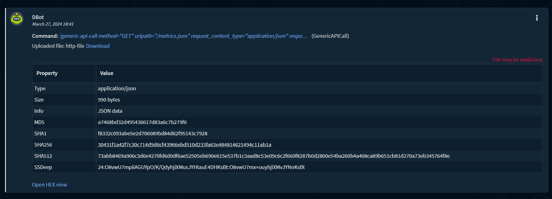 File output - War Room