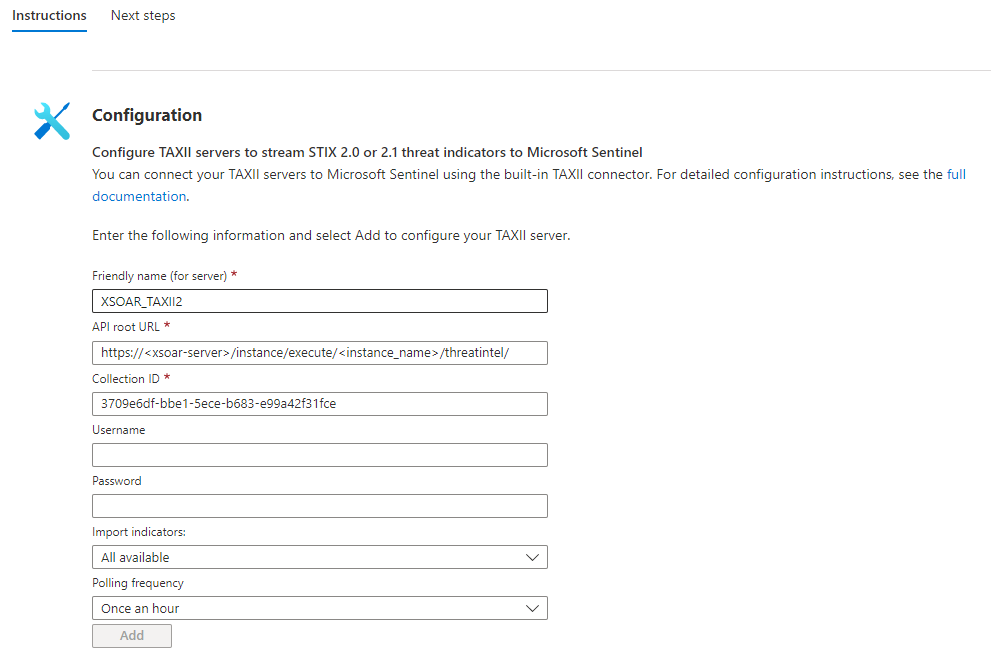 Microsoft Sentinel TI Configuration