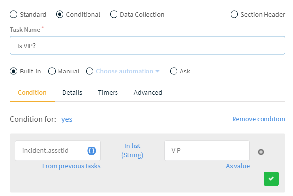 Conditional Built-in