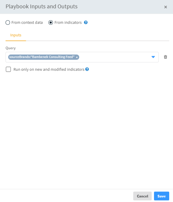 Define Playbook Query